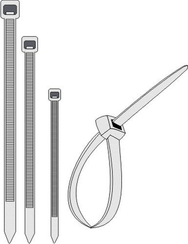 ABRACADEIRA NYLON BRASF.BR 2,5mmx100mm C/100